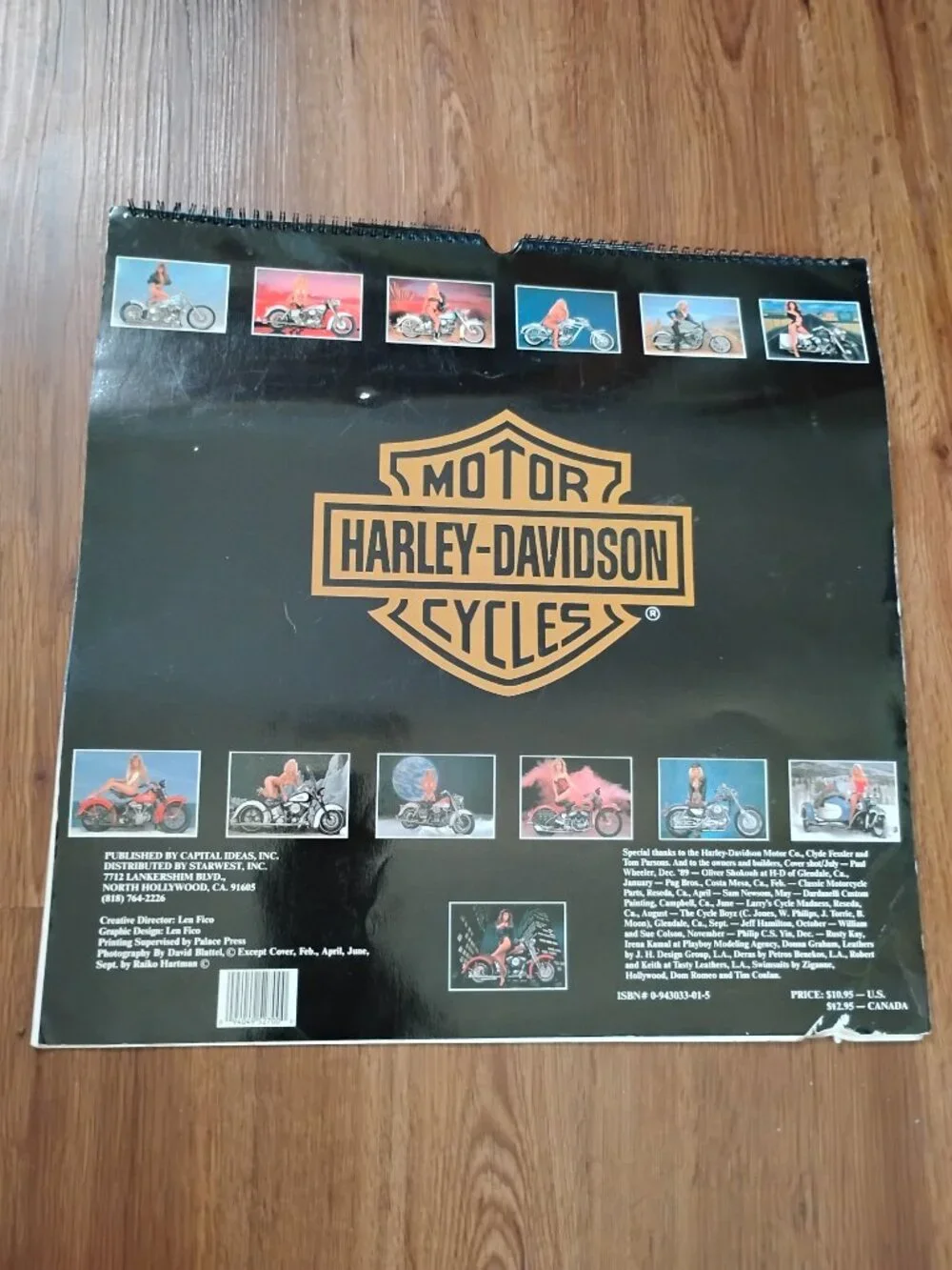 Harley-Davidson Motorcycle Dream Girls 1989 Calendar